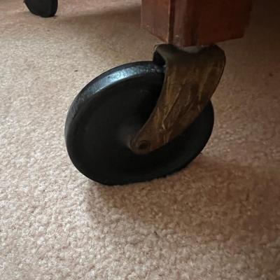 Wooden Rolling/Drop Leaf Tea Cart  (DR-RG)