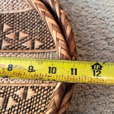 2 Vintage Nigerian Hausa Handwoven Baskets