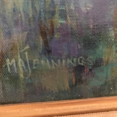 Signed Oil Painting â€œReflecting Pondâ€ 14x18