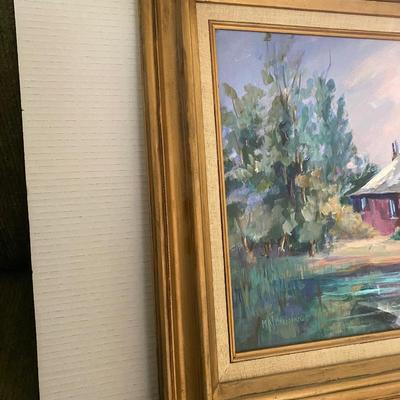 Signed Oil Painting â€œReflecting Pondâ€ 14x18