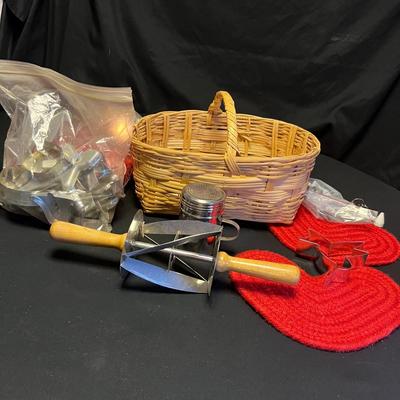 Large assortment of Cookie Cutters, Croissant Roller & More (DR-RG)