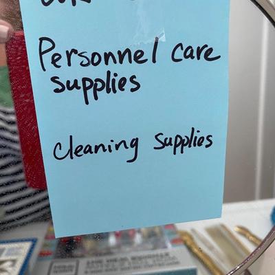 Bathroom Items, Toiletries And Cleaning Supplies