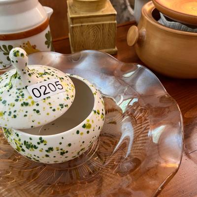 Large Vintage Lot Glass Pottery