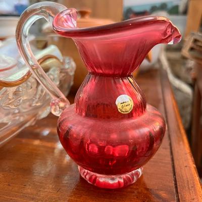 Large Vintage Lot Glass Pottery