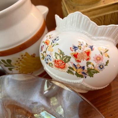 Large Vintage Lot Glass Pottery