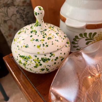 Large Vintage Lot Glass Pottery