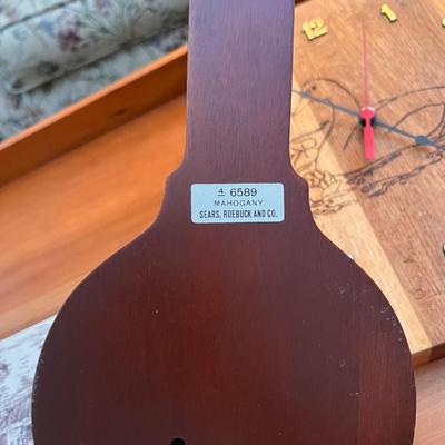 Decorative Vintage Wood Lot - Tray, Art, Clock