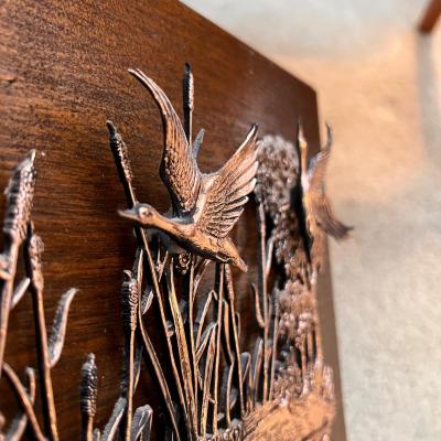 Decorative Vintage Wood Lot - Tray, Art, Clock