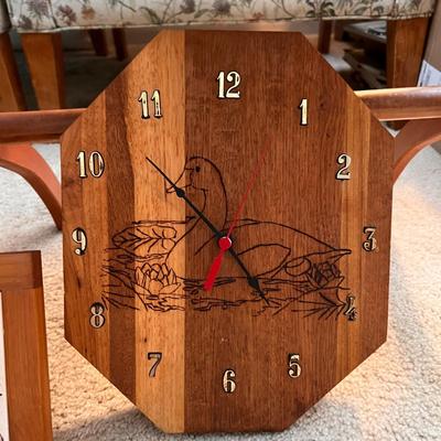 Decorative Vintage Wood Lot - Tray, Art, Clock