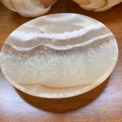 Gorgeous Authentic Egyptian Alabaster Plates Bowls