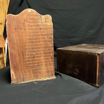 Two Vintage Wooden Organizer Boxes (DR-RG)