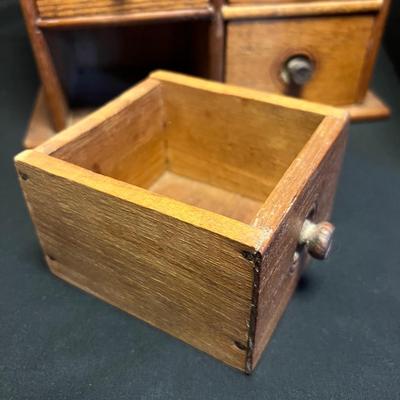 Two Vintage Wooden Organizer Boxes (DR-RG)
