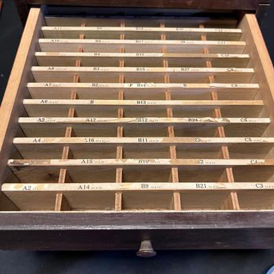 Two Vintage Wooden Organizer Boxes (DR-RG)
