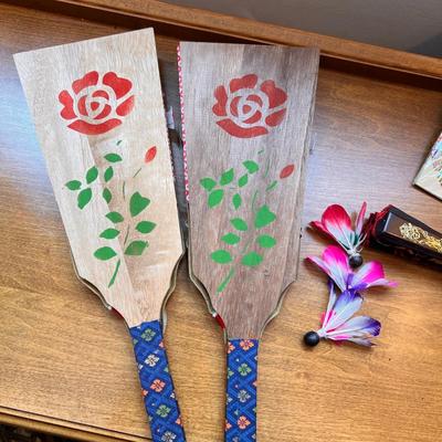Vintage Japanese Hogoita Set, Japanese Fan, Origami Paper