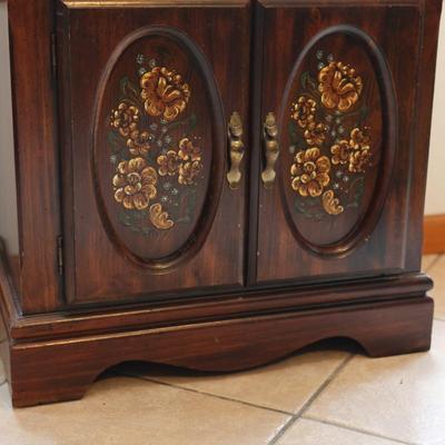 Floral Cabinet Side Table