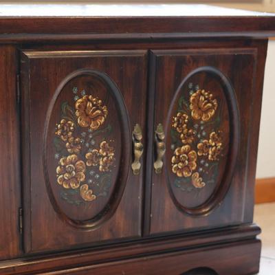 Floral Cabinet Side Table