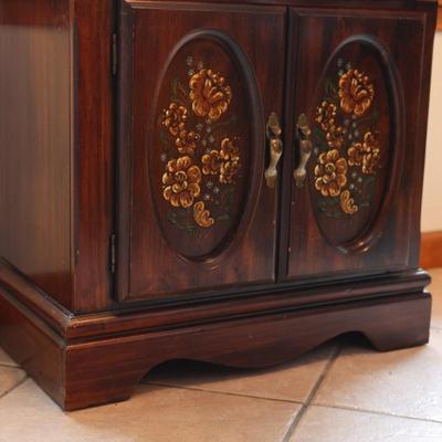 Floral Cabinet Side Table