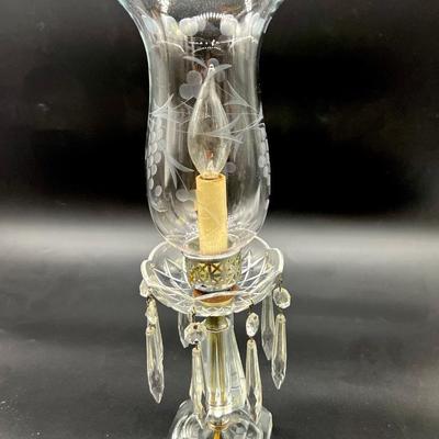 Grand Auntieâ€™s Etched Glass Lamps *Read Details