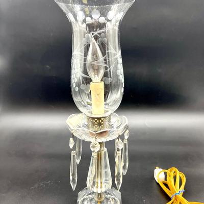 Grand Auntieâ€™s Etched Glass Lamps *Read Details
