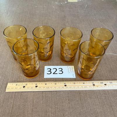 Amber Juice Glasses