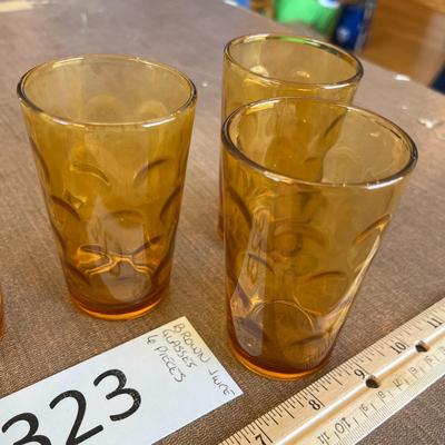 Amber Juice Glasses