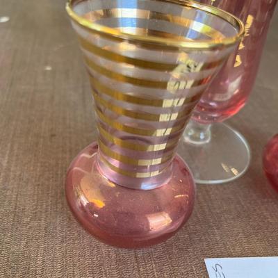 Cranberry Flashed Vases