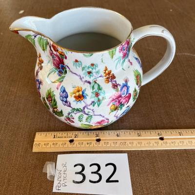 Fenton Floral Pitcher