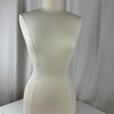 037 Large White Half Body Table Top Mannequin Form