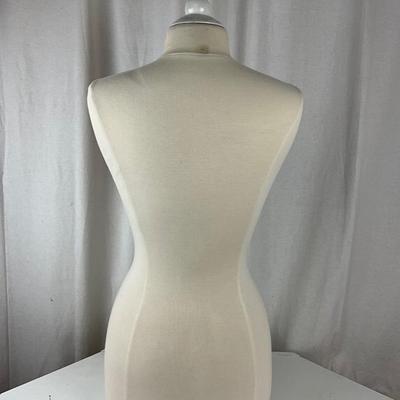 040 White Jersey knit covered Half Body Table Top Mannequin
