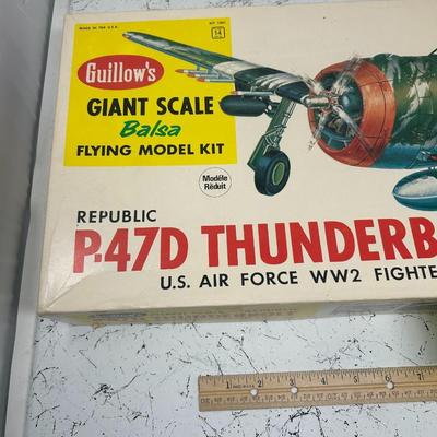 vintage P-47D Thunderbird Balsa Model