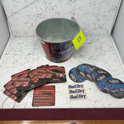 Budweiser Memorabilia Ice Bucket + Coasters