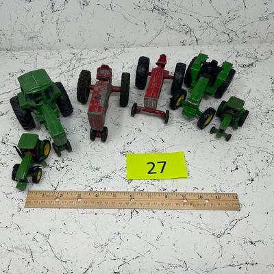 Small Vintage Metal Tractors