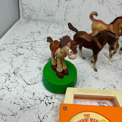 Vintage Toys fisher price, Breyer, pull string bugs + more