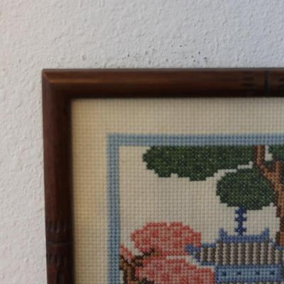 Framed Cross Stitch Needlepoint
