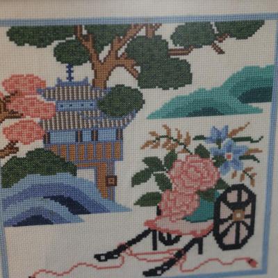 Framed Cross Stitch Needlepoint