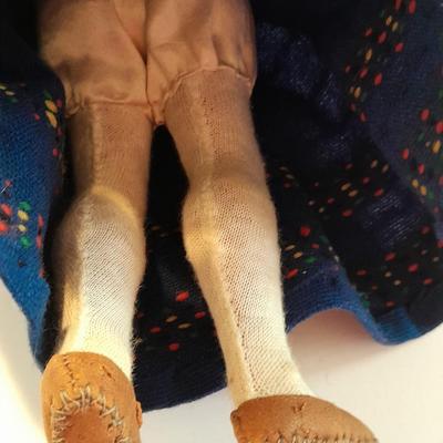 Vintage pose doll all cloth with leather shoes