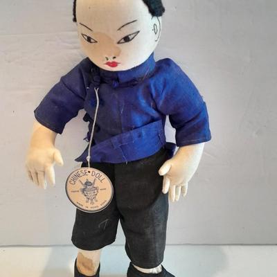 3 Dolls - Tripod mark Chinese doll - Japanese Geisha Doll - Composition Asian Doll