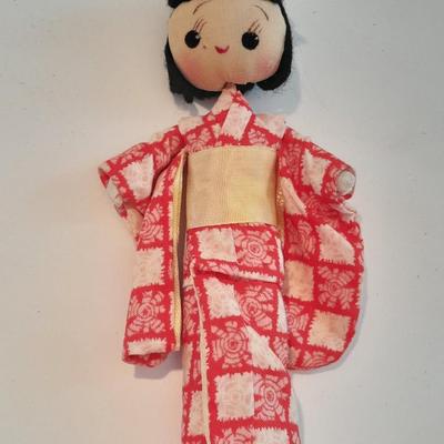 3 Dolls - Tripod mark Chinese doll - Japanese Geisha Doll - Composition Asian Doll