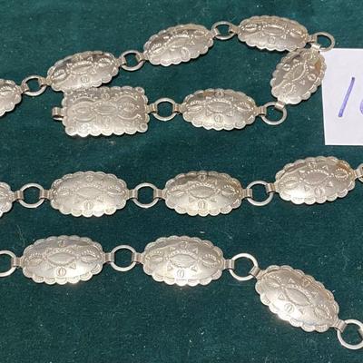 1970s Vintage Silver tone Concho Belt