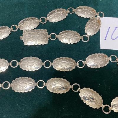 1970s Vintage Silver tone Concho Belt