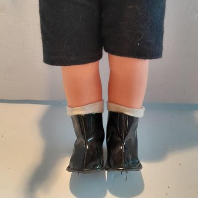 19" Plastic doll with noise maker and her Jointed teddy bear