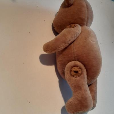 19" Plastic doll with noise maker and her Jointed teddy bear