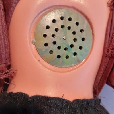 19" Plastic doll with noise maker and her Jointed teddy bear