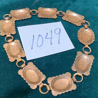 Vintage Copper Concho Necklace