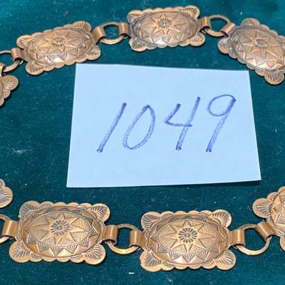 Vintage Copper Concho Necklace