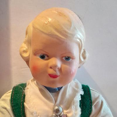 Two Vintage 1940's Swedish / Holland Celluloid Costume Dolls 9 1/2"