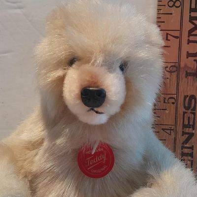 Vintage Hermann Teddy Original West - Germany RARE Teddy / Polar Bear with original tag