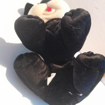 RARE Josit Enterprises Vintage Plush Puppy Dog Black Velvet Rubber / Vinyl Face