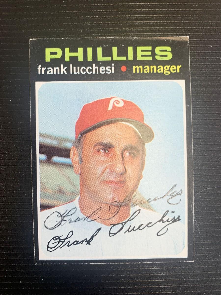 Philadelphia Phillies Frank Lucchesi Signed Baseball Trading Card