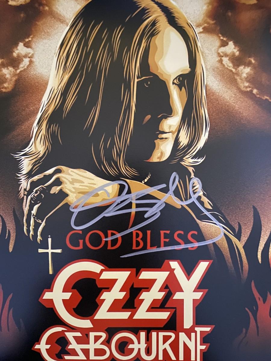 ozzy osbourne signed poster